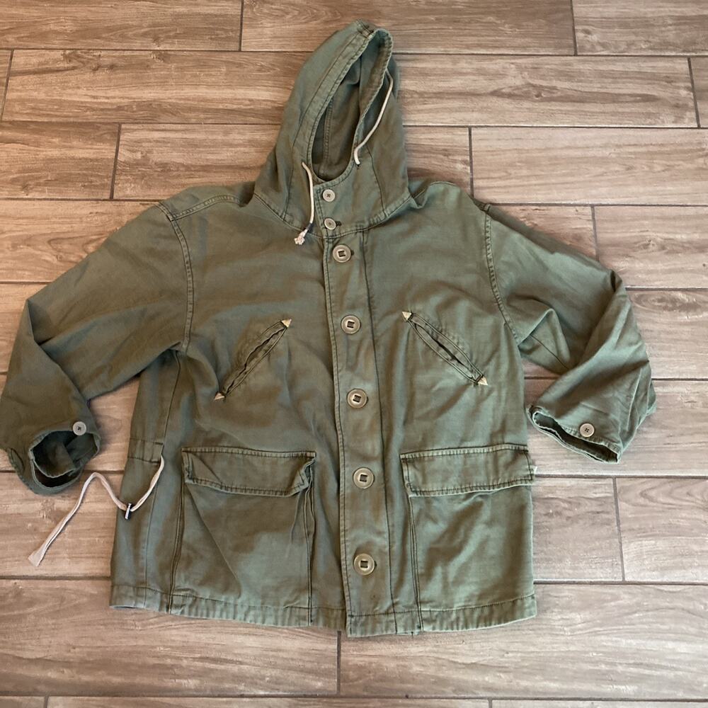 Free People Joshua Tree Utility Jacket Oversized Cargo Army Military Size Small